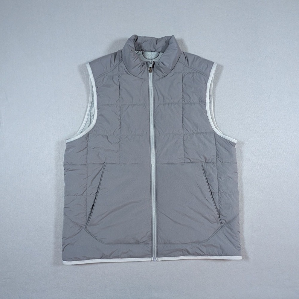 Lululemon Navigation Stretch Down Vest Mens Large Grey Primaloft Zip
